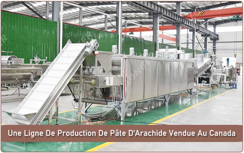 Une Ligne De Production De Pâte D'Arachide Vendue Au Canada
