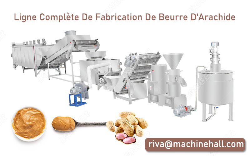 Composition De La Ligne Complète De Fabrication De Beurre D'Arachide