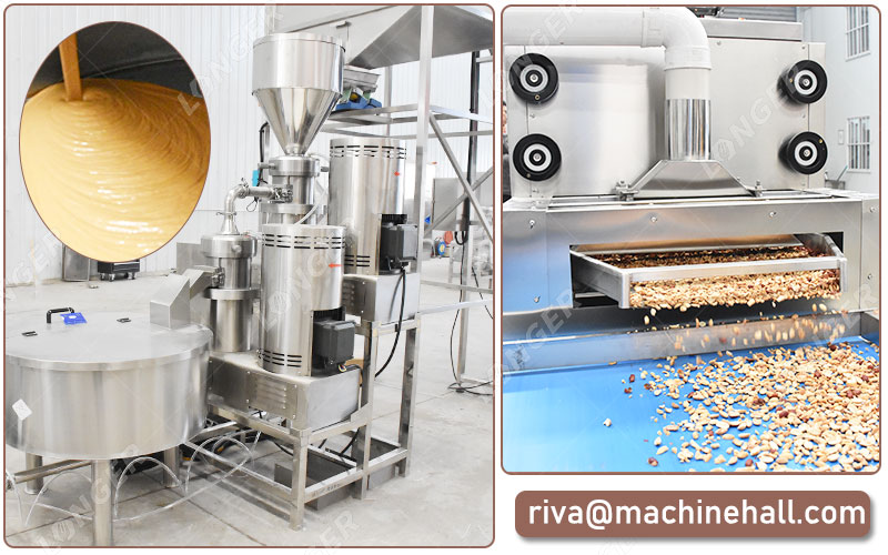 Principaux Dispositifs De Cette Ligne De Production De Beurre De Cacahuète 500 Kg/H