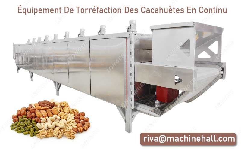 Caractéristiques De L'Équipement De Torréfaction Des Cacahuètes En Continu